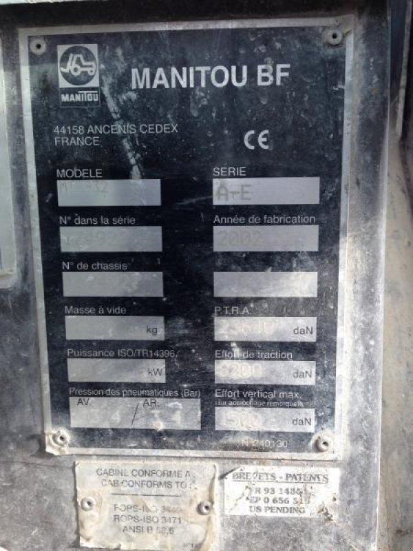 Geländestapler типа Manitou MT932, Gebrauchtmaschine в Bourron Marlotte (Фотография 8)