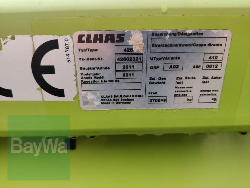 GPS Schneidwerk Türe ait CLAAS DIRECTDISC 520 CONTOUR, Gebrauchtmaschine içinde Neumarkt  i.d. Opf. (resim 20)