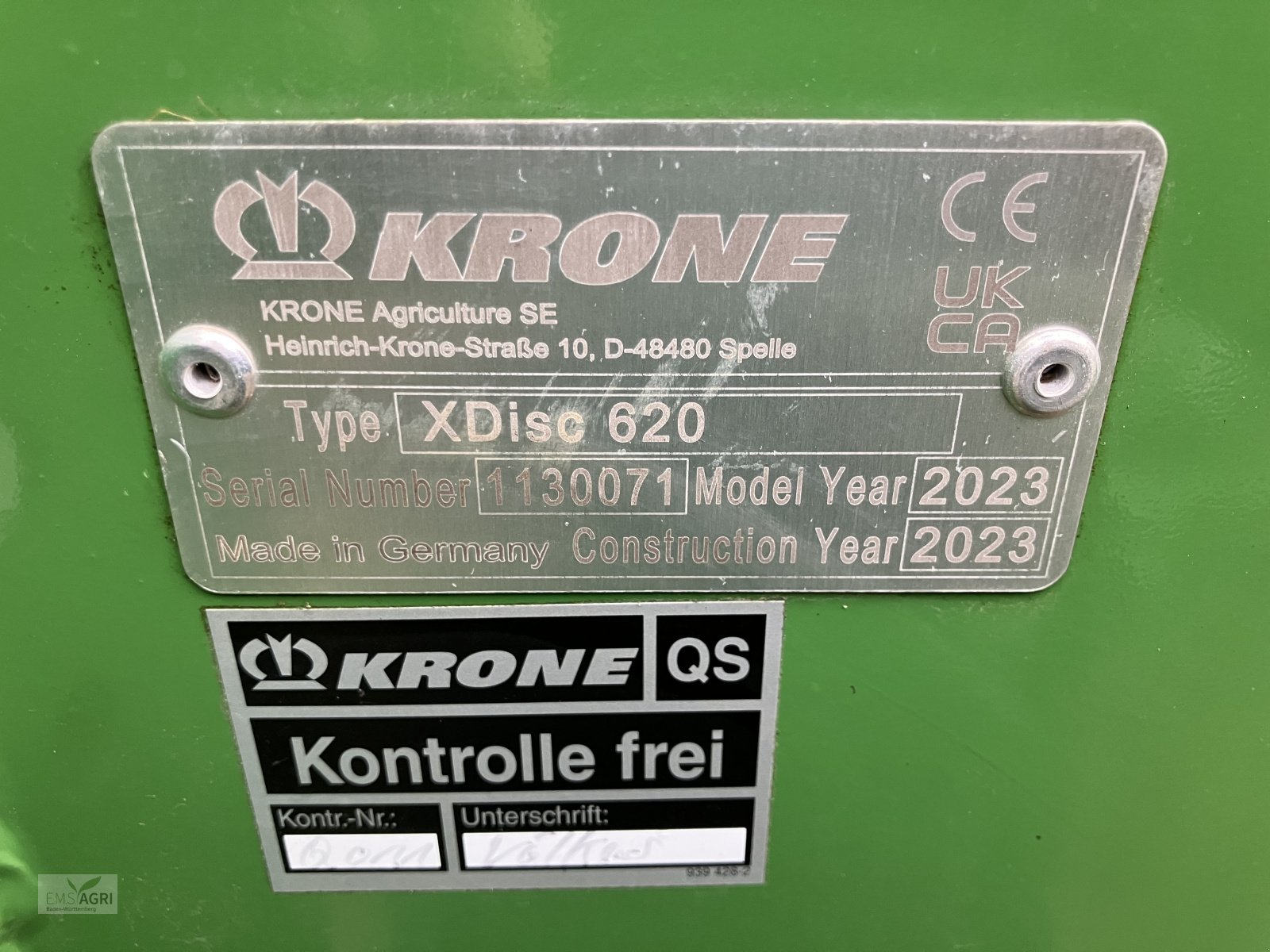 GPS-Schneidwerk a típus Krone X-DISC 620, Gebrauchtmaschine ekkor: Vöhringen (Kép 2)