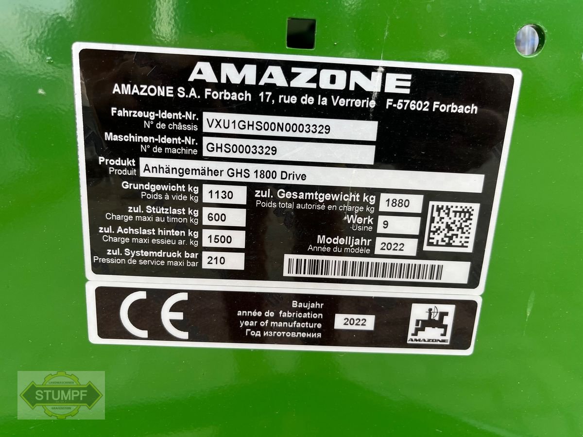 Gras- & Laubsammelcontainer a típus Amazone GHS 1800 Drive, Neumaschine ekkor: Grafenstein (Kép 4)