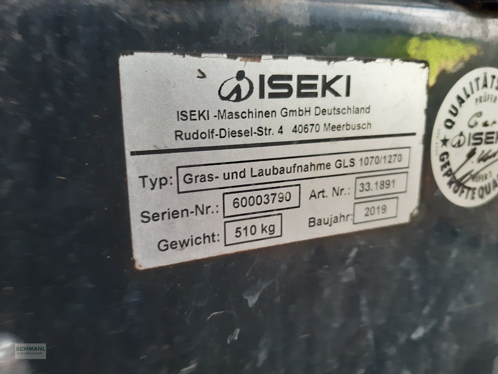 Gras- & Laubsammelcontainer za tip Iseki GLS 1070, Gebrauchtmaschine u Oldenburg in Holstein (Slika 2)