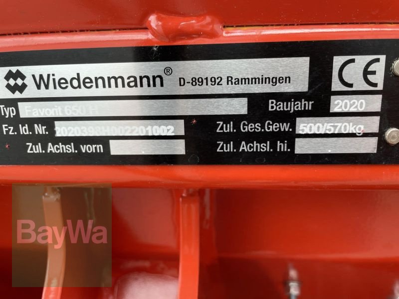 Gras- & Laubsammelcontainer tip Wiedenmann FAVORIT 650 H, Gebrauchtmaschine in Bamberg (Poză 6)