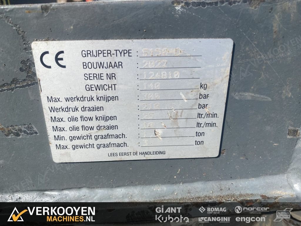 Greifer типа Sonstige Zijtveld S150-D CW05, Neumaschine в Vessem (Фотография 7)