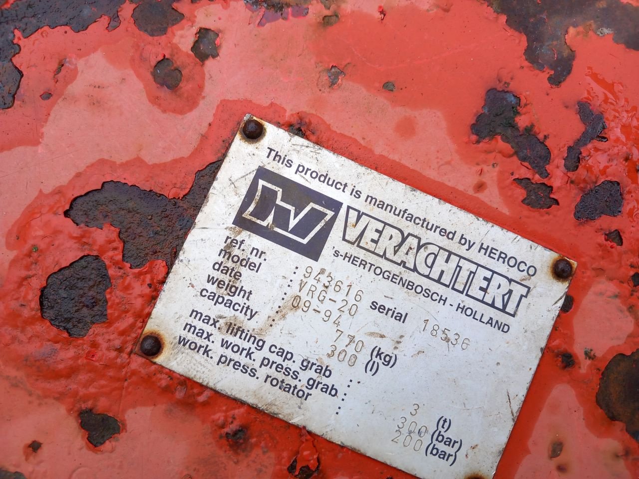 Greifer of the type Verachtert Vrg-20., Gebrauchtmaschine in Alblasserdam (Picture 4)