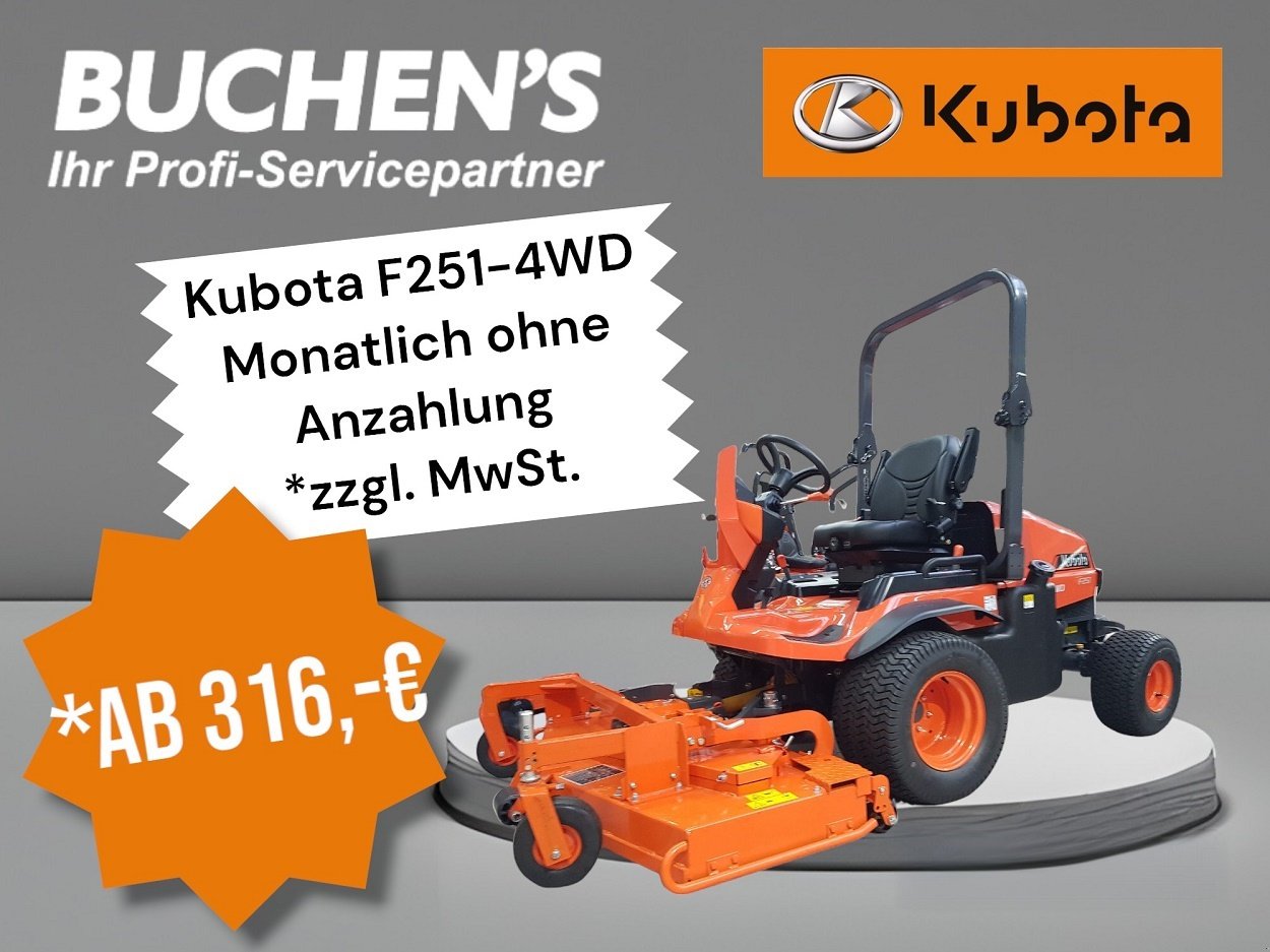 Großflächenmäher типа Kubota F251-4WD ab 0,99%, Neumaschine в Olpe (Фотография 2)