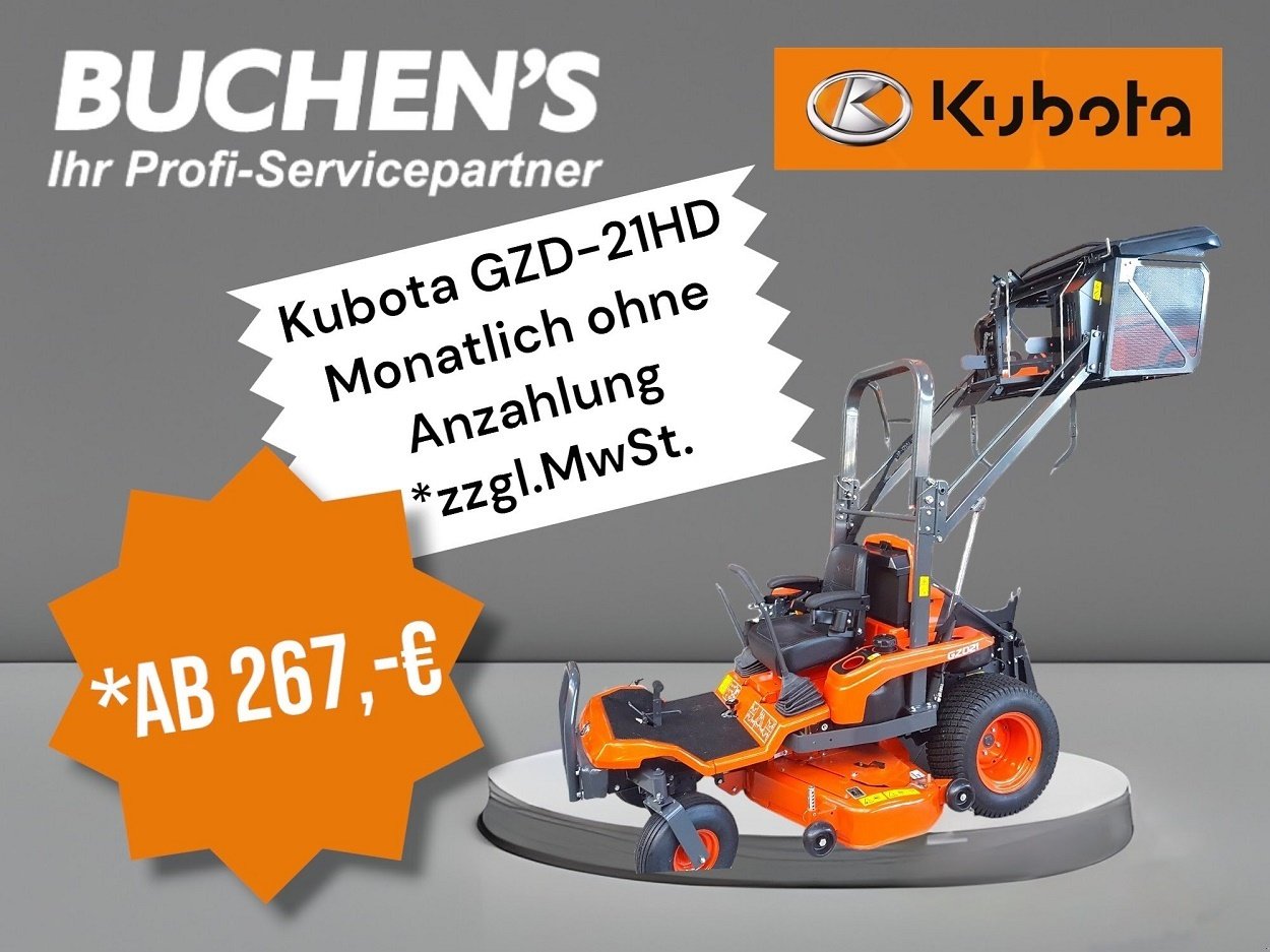 Großflächenmäher del tipo Kubota GZD-21HD  ab 0,99%, Neumaschine en Olpe (Imagen 2)