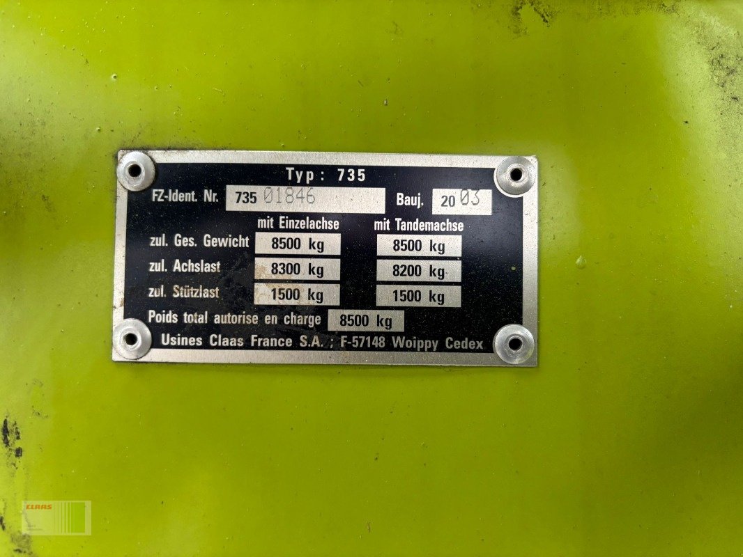 Großpackenpresse Türe ait CLAAS Quadrant 2200 RC mit Vorbauhäcksler, Gebrauchtmaschine içinde Risum-Lindholm (resim 19)