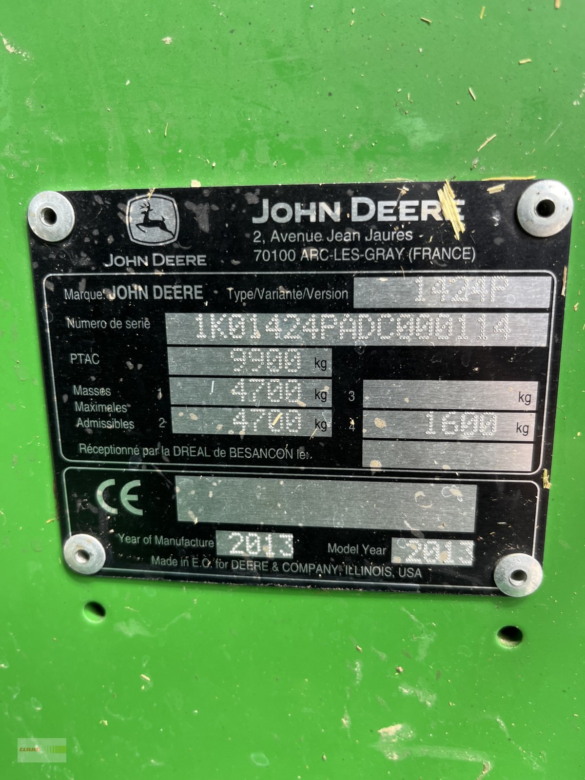 Großpackenpresse typu John Deere 1424 P, Gebrauchtmaschine v Langenau (Obrázek 21)