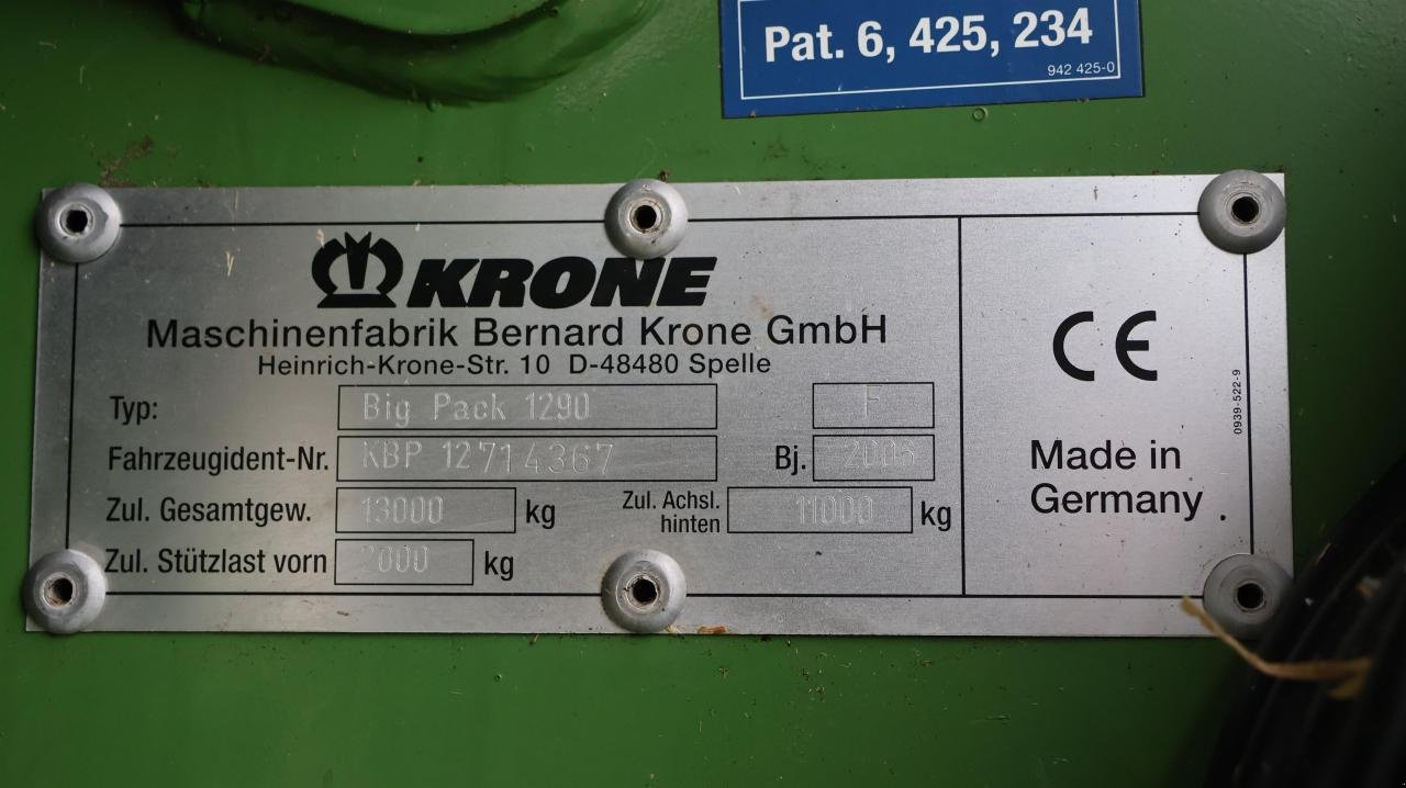 Großpackenpresse typu Krone BiG Pack 1290 XC HDP, Gebrauchtmaschine v Emsbüren (Obrázek 18)