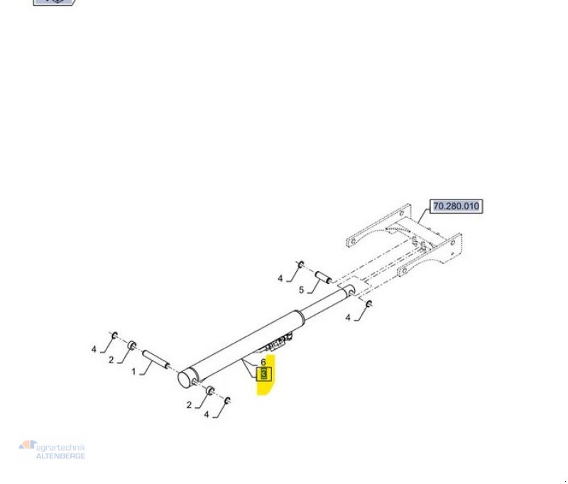 Großpackenpresse типа New Holland 47958853 Zylinder Ballenauswerfer fürBB1270/1290, Gebrauchtmaschine в Altenberge (Фотография 8)