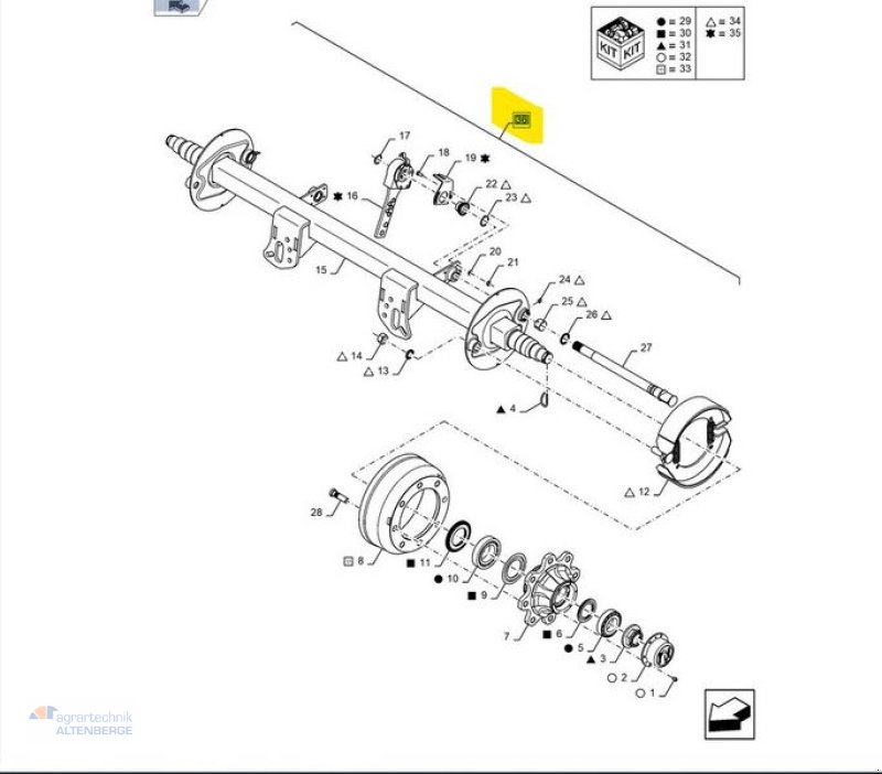 Großpackenpresse tipa New Holland 48033044; 48033039 Achsen für BB1270 / BB1290, Gebrauchtmaschine u Altenberge (Slika 8)