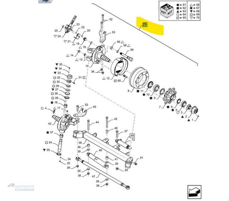 Großpackenpresse tipa New Holland 48033044; 48033039 Achsen für BB1270 / BB1290, Gebrauchtmaschine u Altenberge (Slika 7)