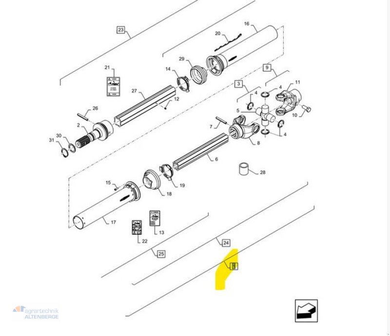 Großpackenpresse tipa New Holland 48112508 Zapfwelle für BB 1270 / BB 1290, Gebrauchtmaschine u Altenberge (Slika 8)