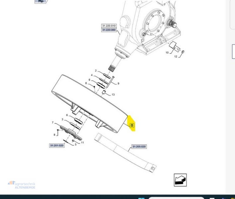 Großpackenpresse typu New Holland 84579146 Schwungrad für BB 1270 / BB1290, Gebrauchtmaschine w Altenberge (Zdjęcie 8)