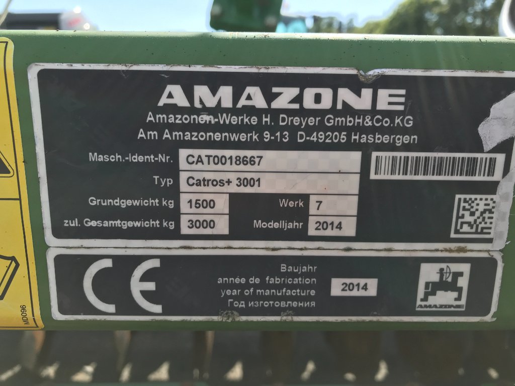 Grubber typu Amazone CATROS + 3001 DESTOCKAGE, Gebrauchtmaschine w UZERCHE (Zdjęcie 11)