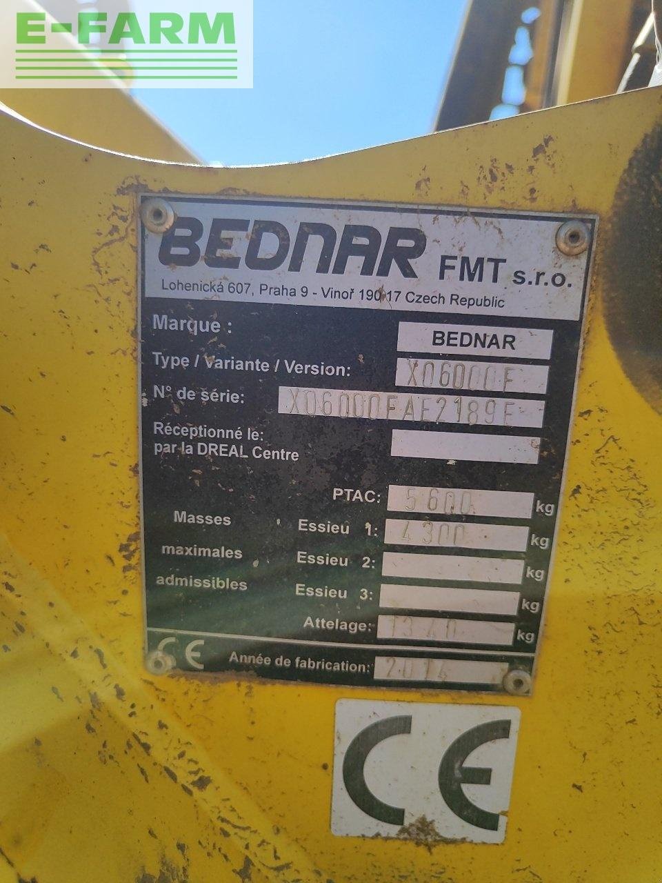 Grubber typu Bednar xo600f, Gebrauchtmaschine w CHAUVONCOURT (Zdjęcie 8)