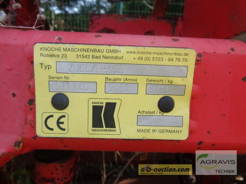 Grubber Türe ait Knoche ZÜNSLERSCHRECK H-550, Gebrauchtmaschine içinde Nartum (resim 2)