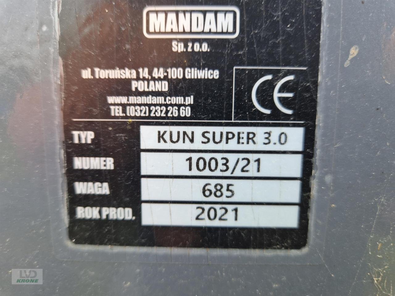 Grubber Türe ait Mandam KUN Super 3.0 Front, Gebrauchtmaschine içinde Spelle (resim 7)