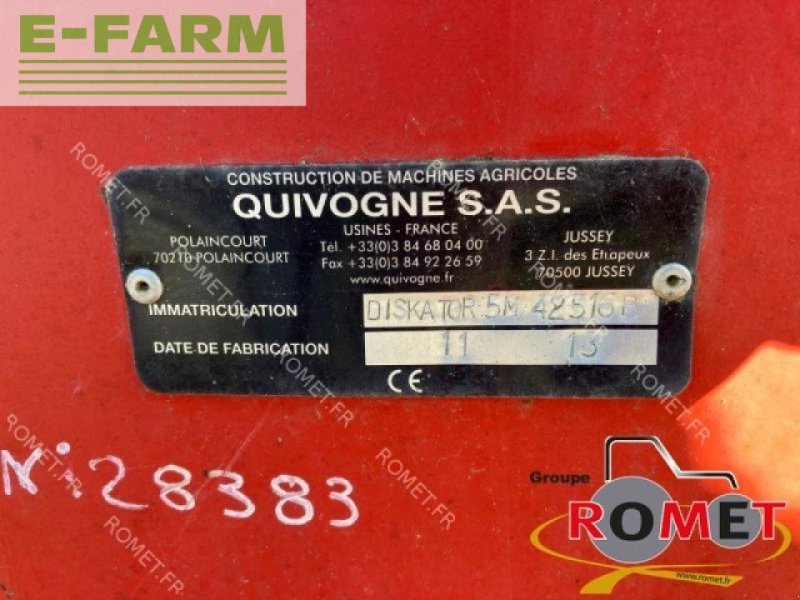 Grubber del tipo Quivogne diskator 5m, Gebrauchtmaschine en GENNES-SUR-GLAIZE (Imagen 1)