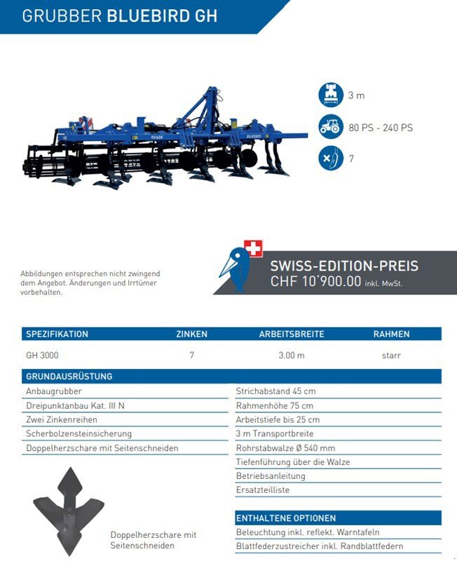 Grubber typu Rabe Bluebird GH, Neumaschine w Balterswil (Zdjęcie 1)