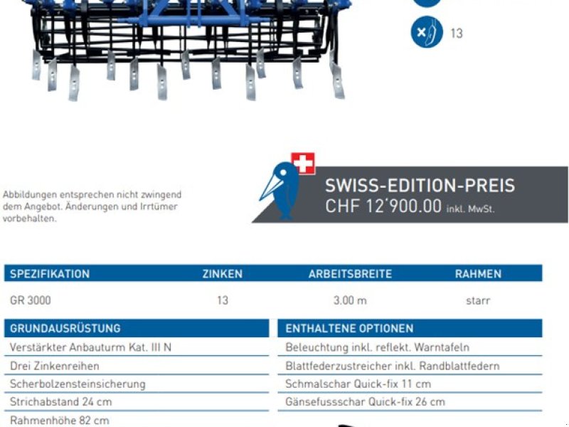 Grubber a típus Rabe GRUBBER BLUEBIRD GR, Neumaschine ekkor: Balterswil (Kép 1)