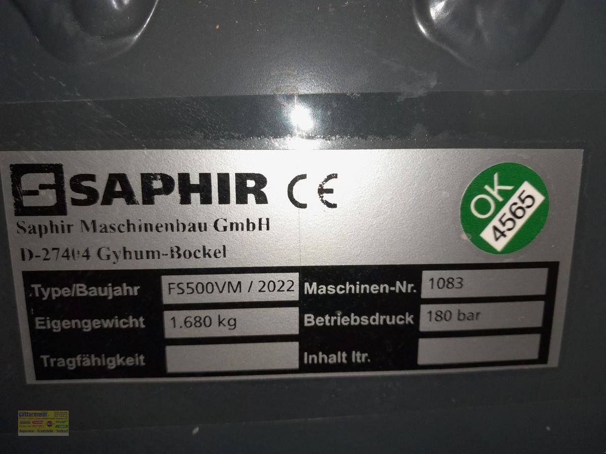 Grubber typu Saphir FS500VM, Gebrauchtmaschine w Eferding (Zdjęcie 6)