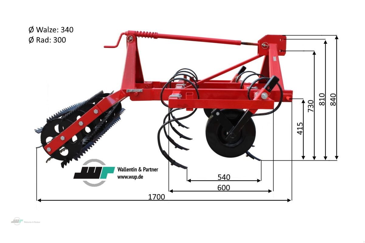 Grubber Türe ait Sonstige Grubber mit Krümelwalze 1,20 m Feingrubber, Neumaschine içinde Wesenberg (resim 3)