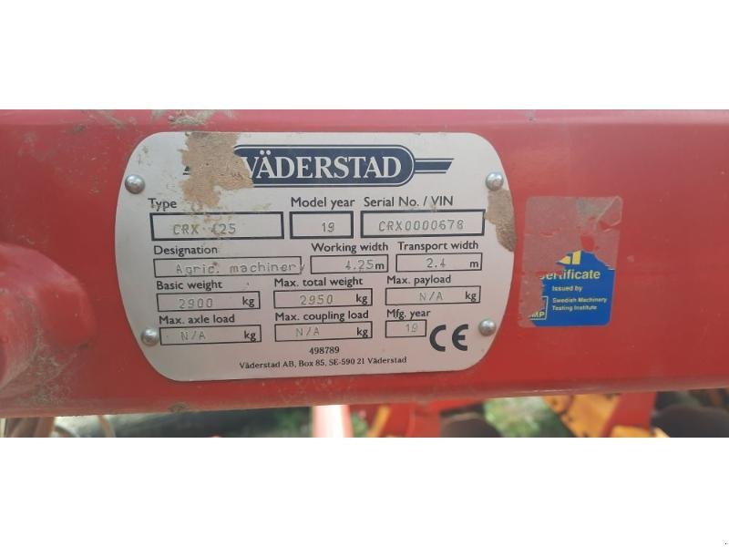 Grubber του τύπου Väderstad CR425X, Gebrauchtmaschine σε ANTIGNY (Φωτογραφία 5)