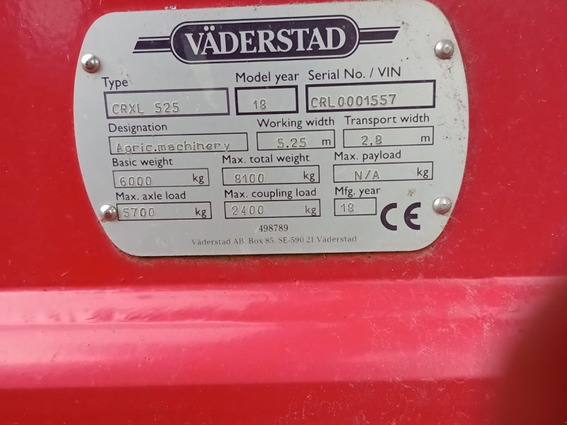 Grubber a típus Väderstad CR525XL, Gebrauchtmaschine ekkor: Nitra (Kép 1)