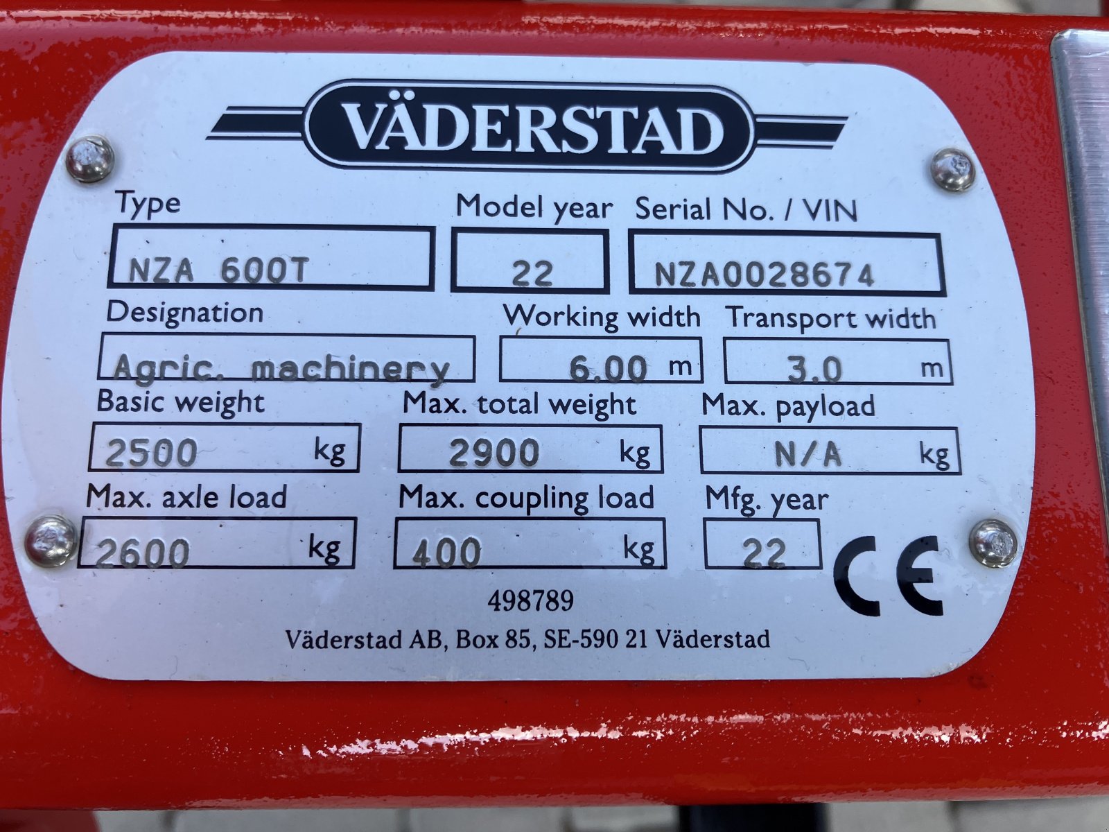 Grubber typu Väderstad NZ 600, Gebrauchtmaschine v Rheinhausen (Obrázok 10)