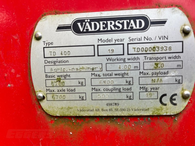 Grubber tip Väderstad TopDown 400, Gebrauchtmaschine in Suhlendorf (Poză 2)