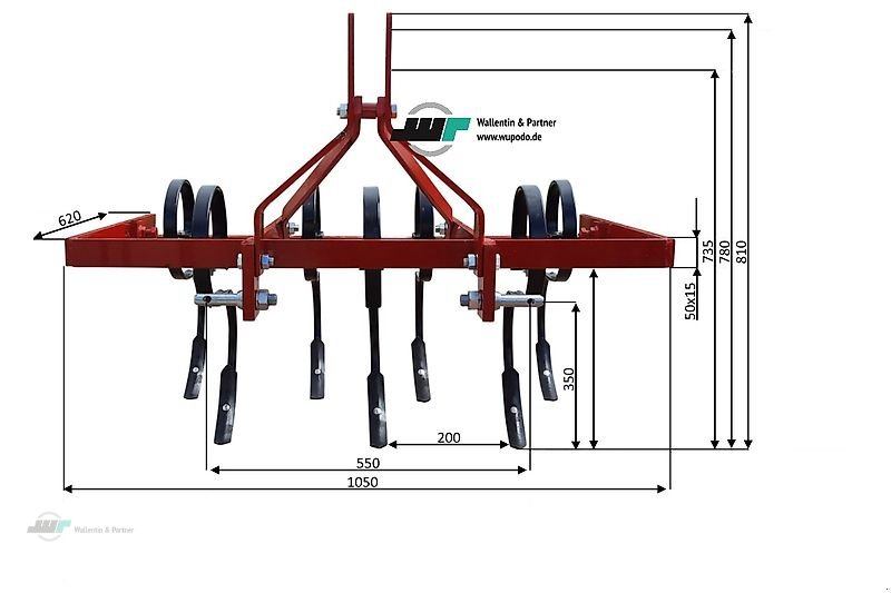 Grubber типа Wallentin & Partner Grubber 1,00 m ohne Walze Feingrubber für Kleintraktor ab 12 PS, Neumaschine в Wesenberg (Фотография 3)