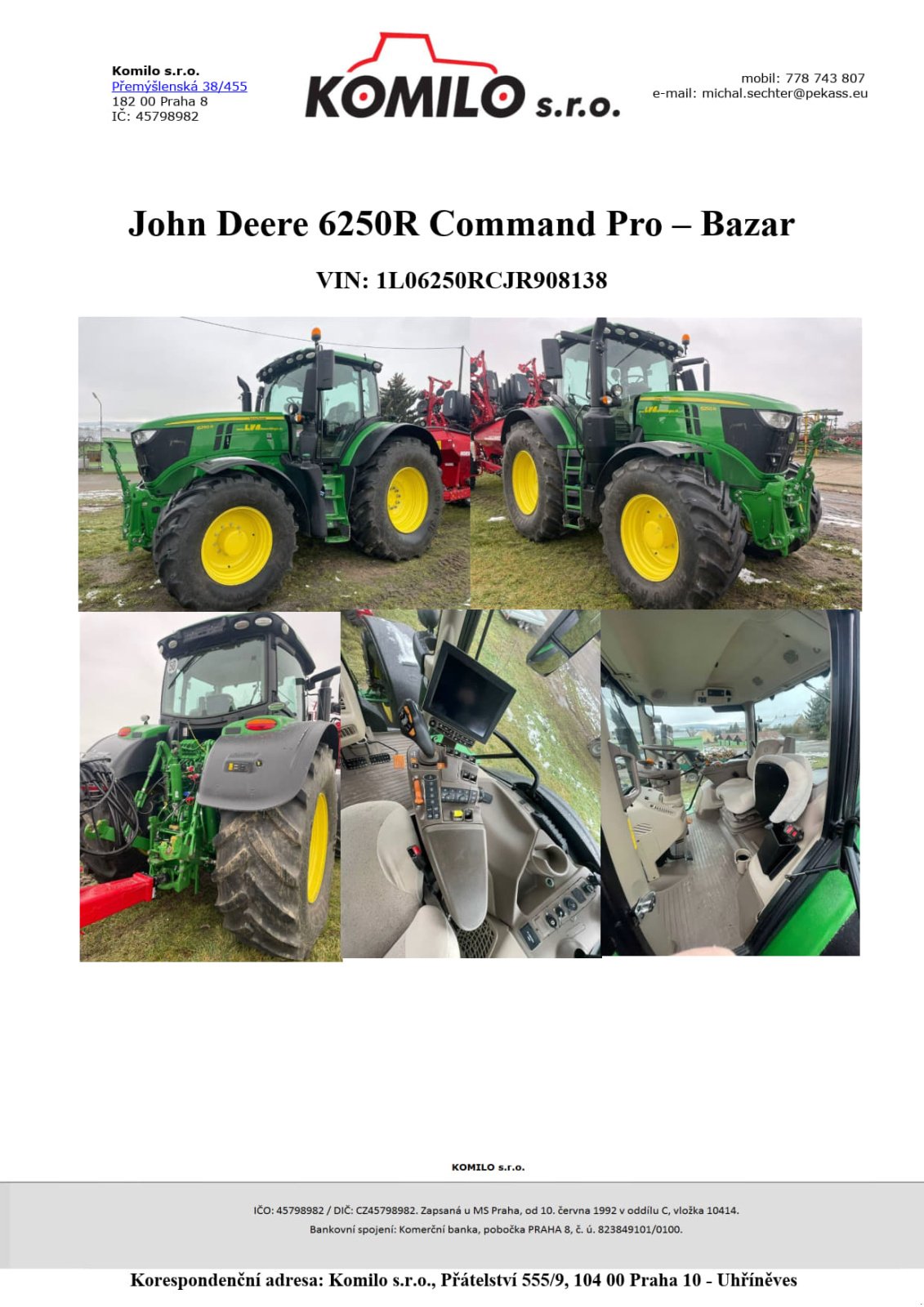 Grünlandtraktor za tip John Deere 6250 R, Gebrauchtmaschine u Praha (Slika 6)