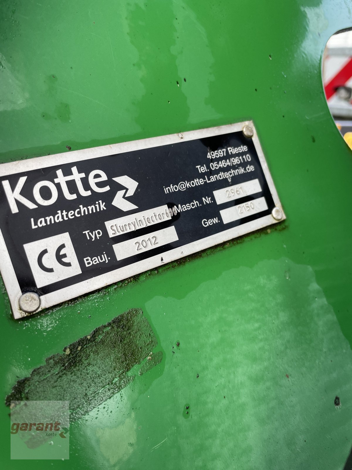 Gülleeinarbeitungstechnik Türe ait Garant Kotte Slurry Injector 600, Gebrauchtmaschine içinde Rieste (resim 4)