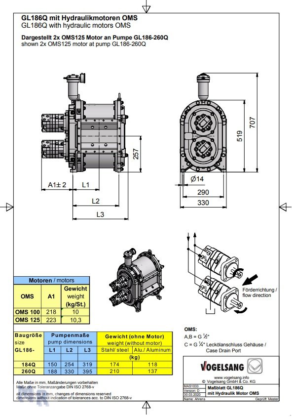 Güllepumpe del tipo Vogelsang Gewichtsoptimierte Güllepumpe GL186-260Q, Neumaschine en Greven (Imagen 9)