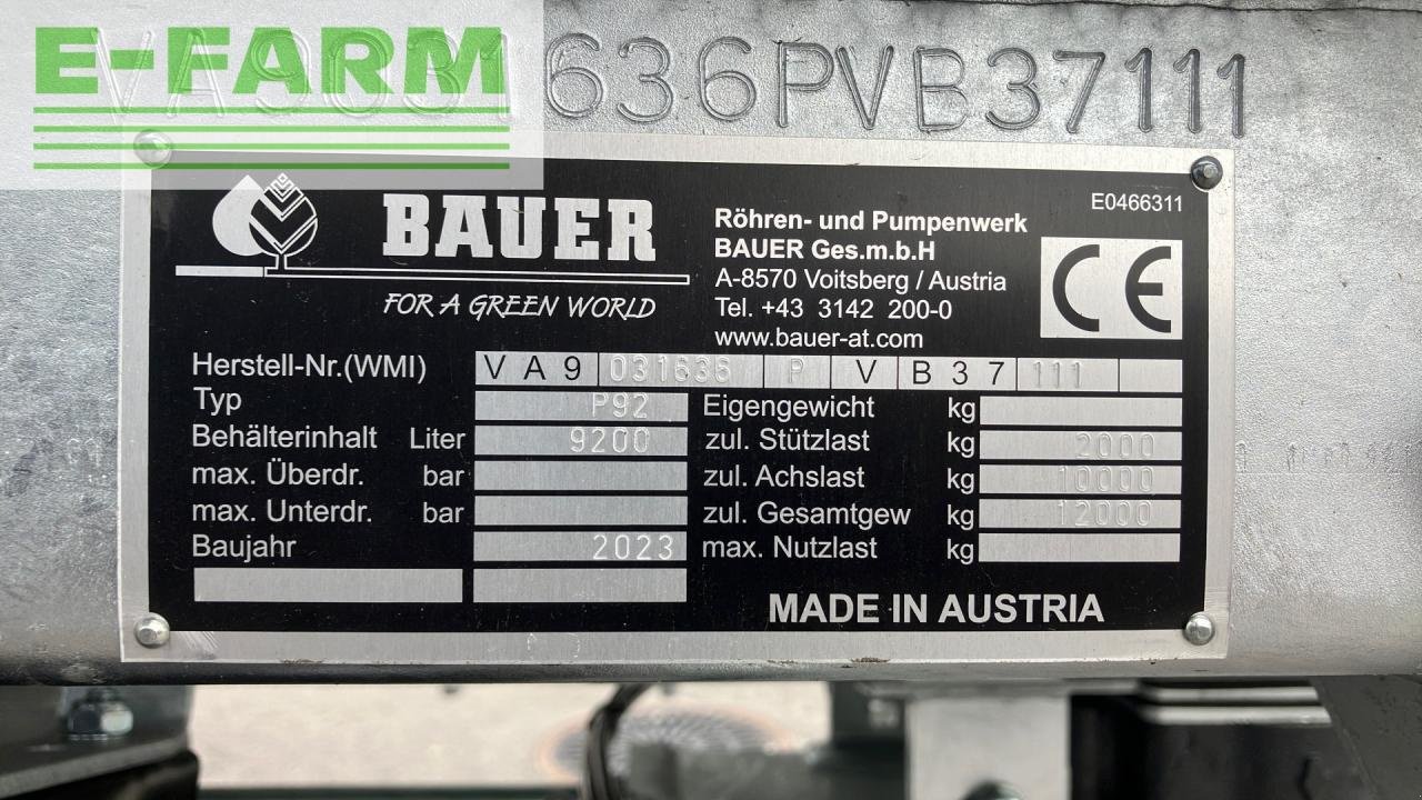 Gülleselbstfahrer del tipo Bauer P 92, Gebrauchtmaschine en REDLHAM (Imagen 8)