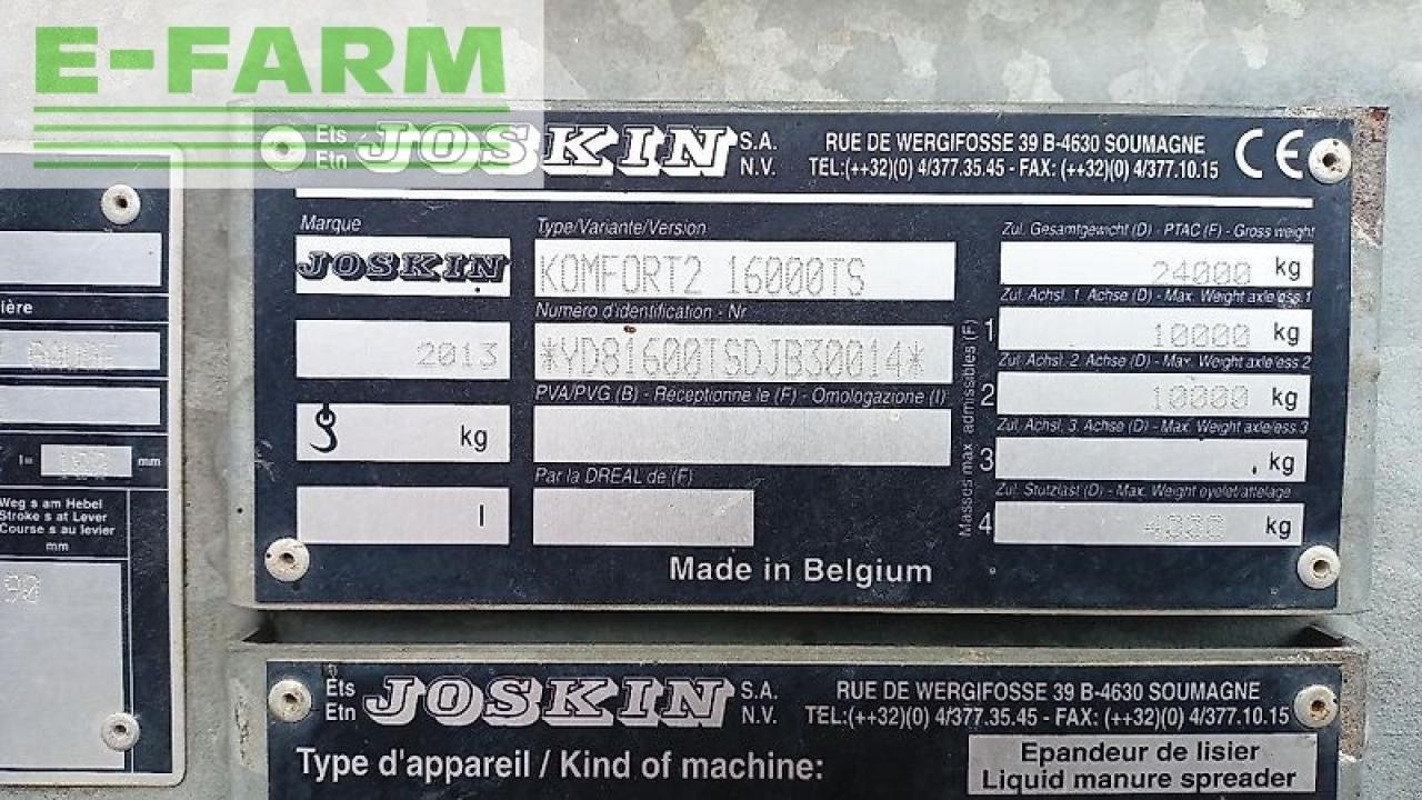 Gülleselbstfahrer del tipo Joskin 16000 ts komfort 2, Gebrauchtmaschine en MARLOW (Imagen 4)