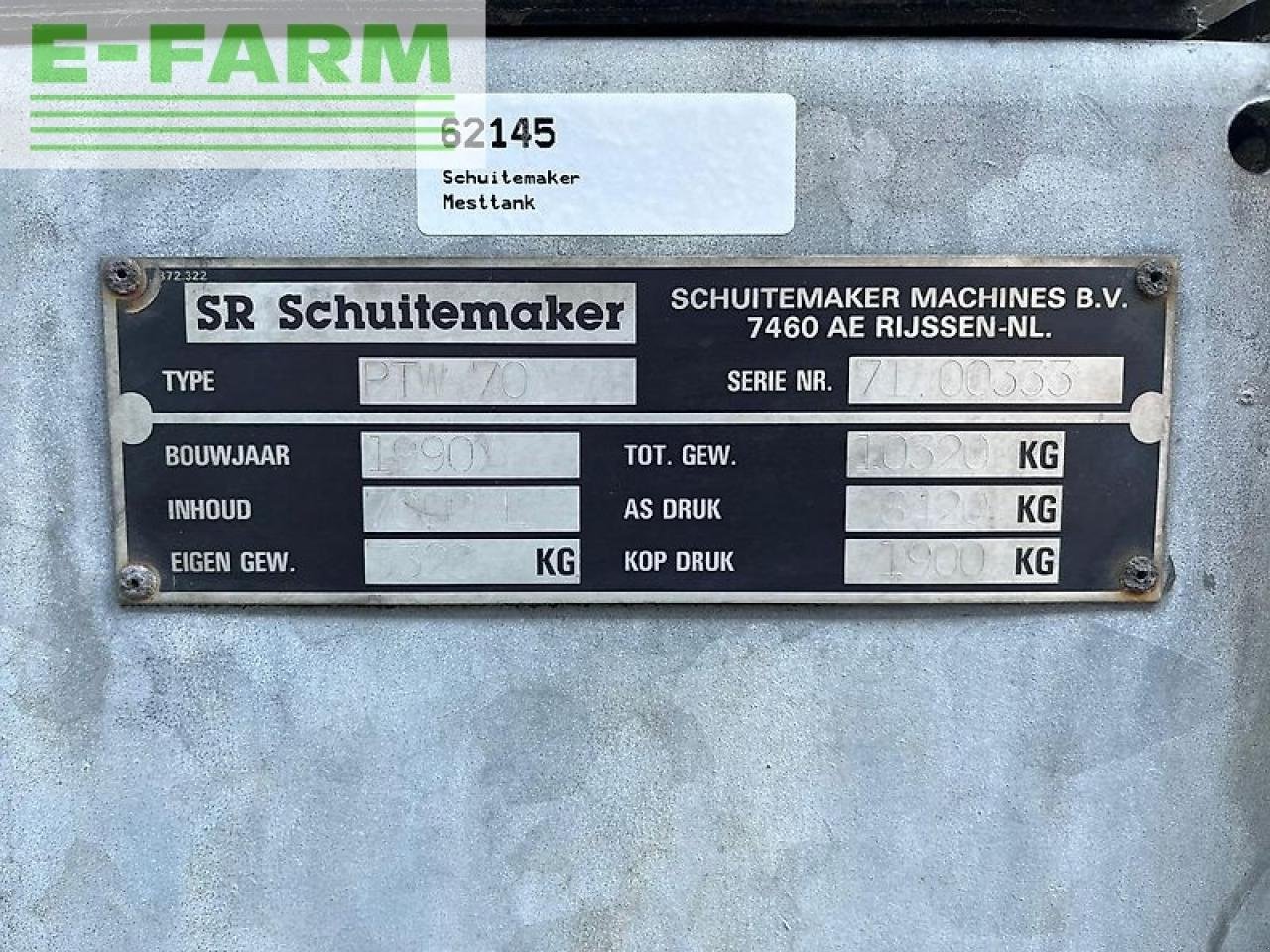 Gülleselbstfahrer of the type Schuitemaker ptw 70 + opti-ject 5,2 mtr, Gebrauchtmaschine in ag BROEKLAND (Picture 8)