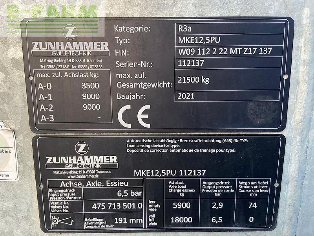 Gülleselbstfahrer des Typs Zunhammer mke 12,5 pu mit 15m glidefix, Gebrauchtmaschine in NEUKIRCHEN V. WALD (Bild 5)