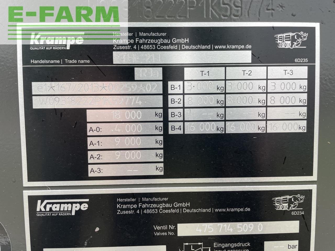 Häcksel Transportwagen Türe ait Krampe thl21l, Gebrauchtmaschine içinde GRINDSTED (resim 7)