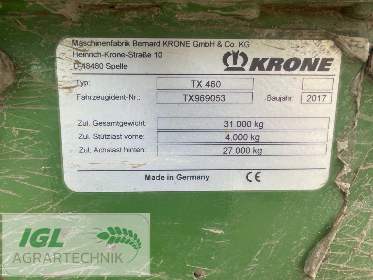 Häcksel Transportwagen tip Krone TX 460 Tridem, Gebrauchtmaschine in Nabburg (Poză 5)