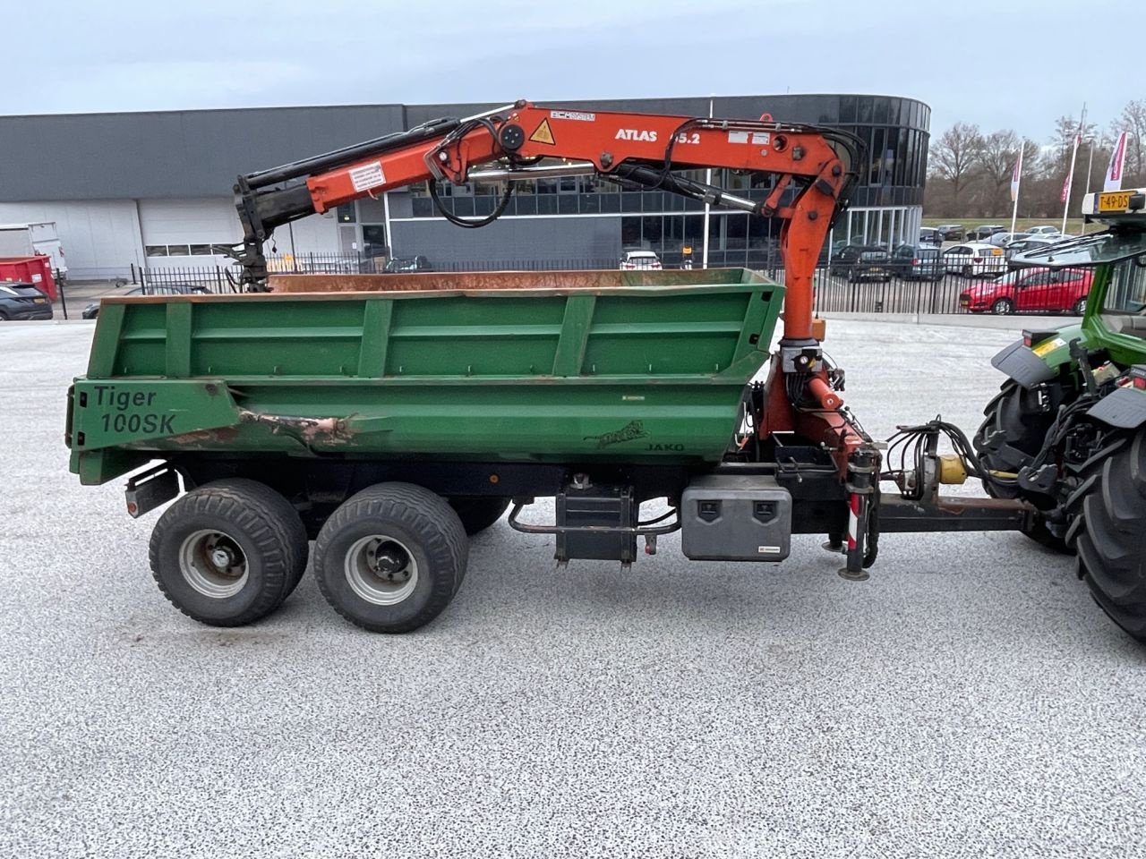 Häcksel Transportwagen a típus Sonstige Jako Tiger 100 met Atlas kraan, Gebrauchtmaschine ekkor: Holten (Kép 4)