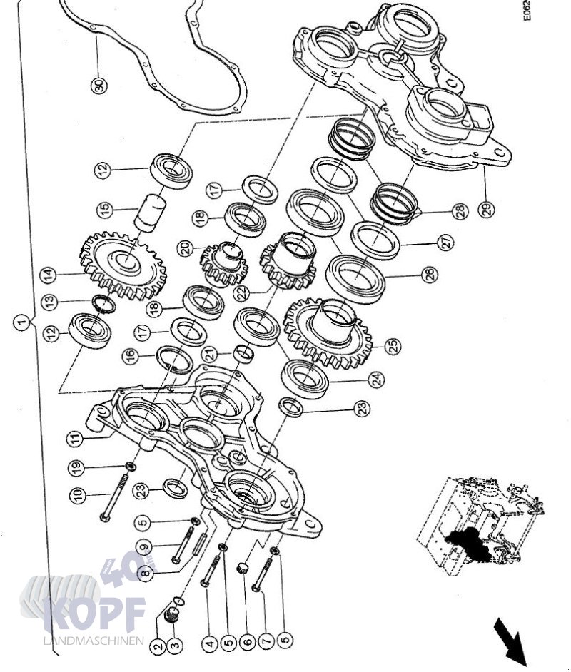 Häckselwerk типа CLAAS Vorpressgehäuse Getriebe für Jaguar 810-900, Gebrauchtmaschine в Schutterzell (Фотография 1)