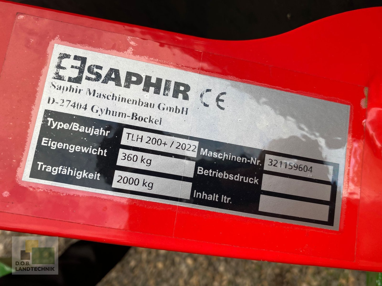 Heckcontainer του τύπου Saphir TLH 200, Gebrauchtmaschine σε Lauterhofen (Φωτογραφία 10)