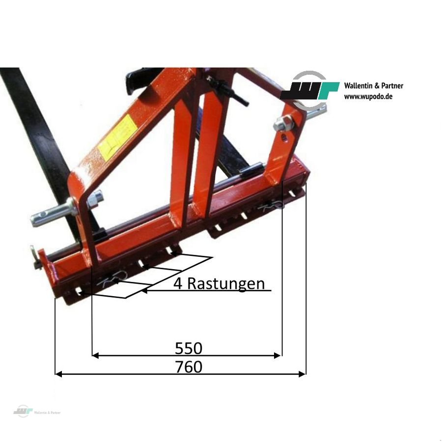 Heckstapler/Anbaustapler tipa Sonstige Palettengabel Heckanbau Kat.1 verstellbar Gabelt, Neumaschine u Wesenberg (Slika 3)