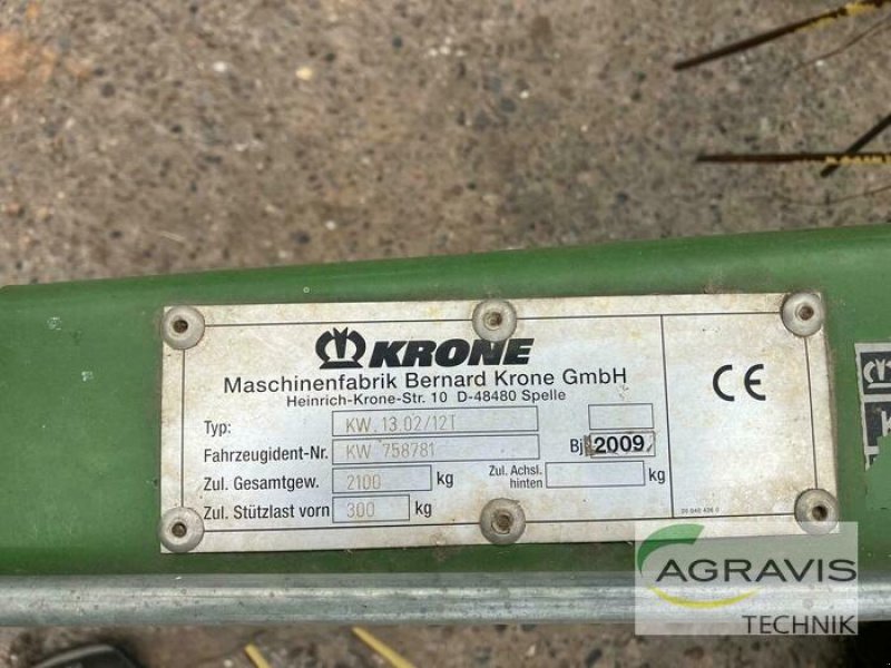 Heuwender typu Krone KW 13.02/12 T, Gebrauchtmaschine w Nienburg (Zdjęcie 4)