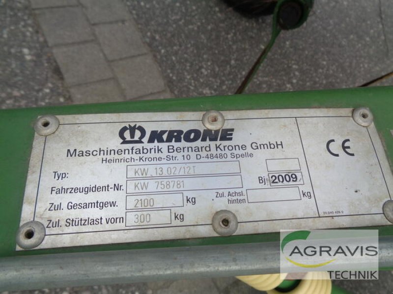 Heuwender of the type Krone KW 13.02/12 T, Gebrauchtmaschine in Nartum (Picture 10)