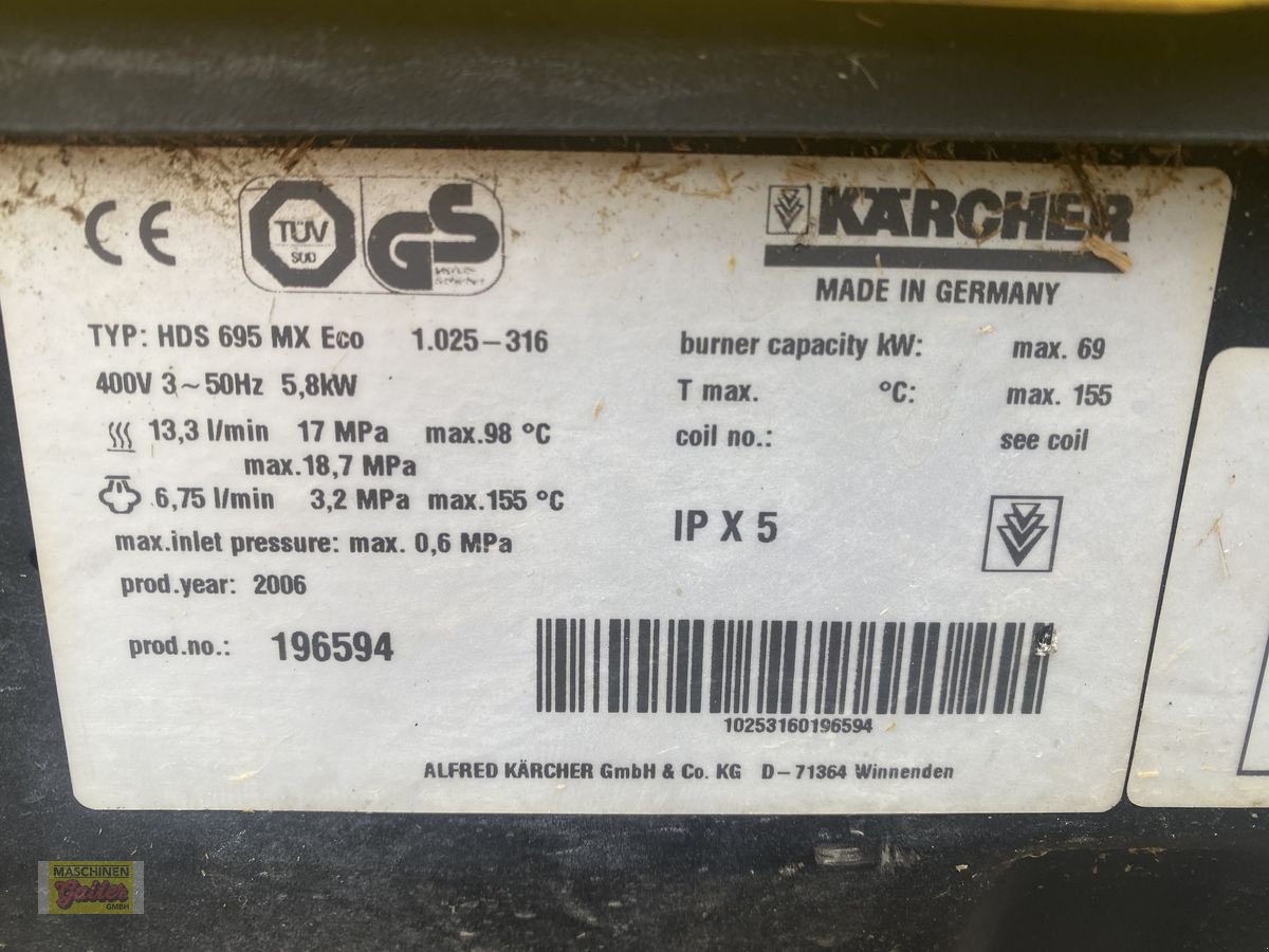 Hochdruckreiniger des Typs Kärcher HDS 695 MX Eco, Gebrauchtmaschine in Kötschach (Bild 21)