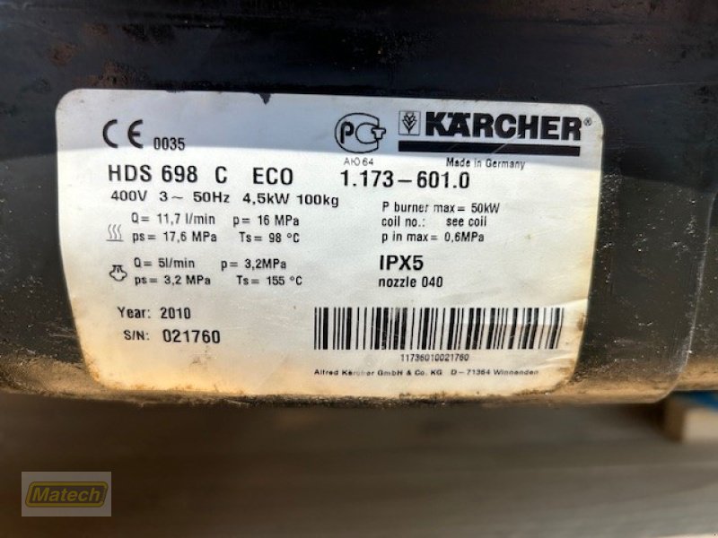 Hochdruckreiniger типа Kärcher HDS 698 C, Gebrauchtmaschine в Bühl (Фотография 7)