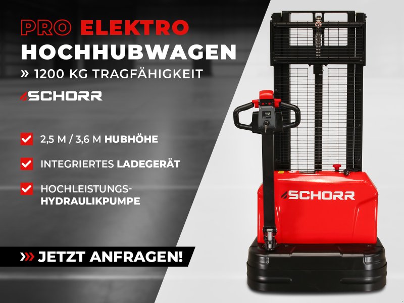 Hochhubwagen del tipo Schorr Elektro Hochhubwagen Pro 1200kg 3,6m Hubhöhe Hubwagen Stapler, Neumaschine en Schüttorf (Imagen 1)